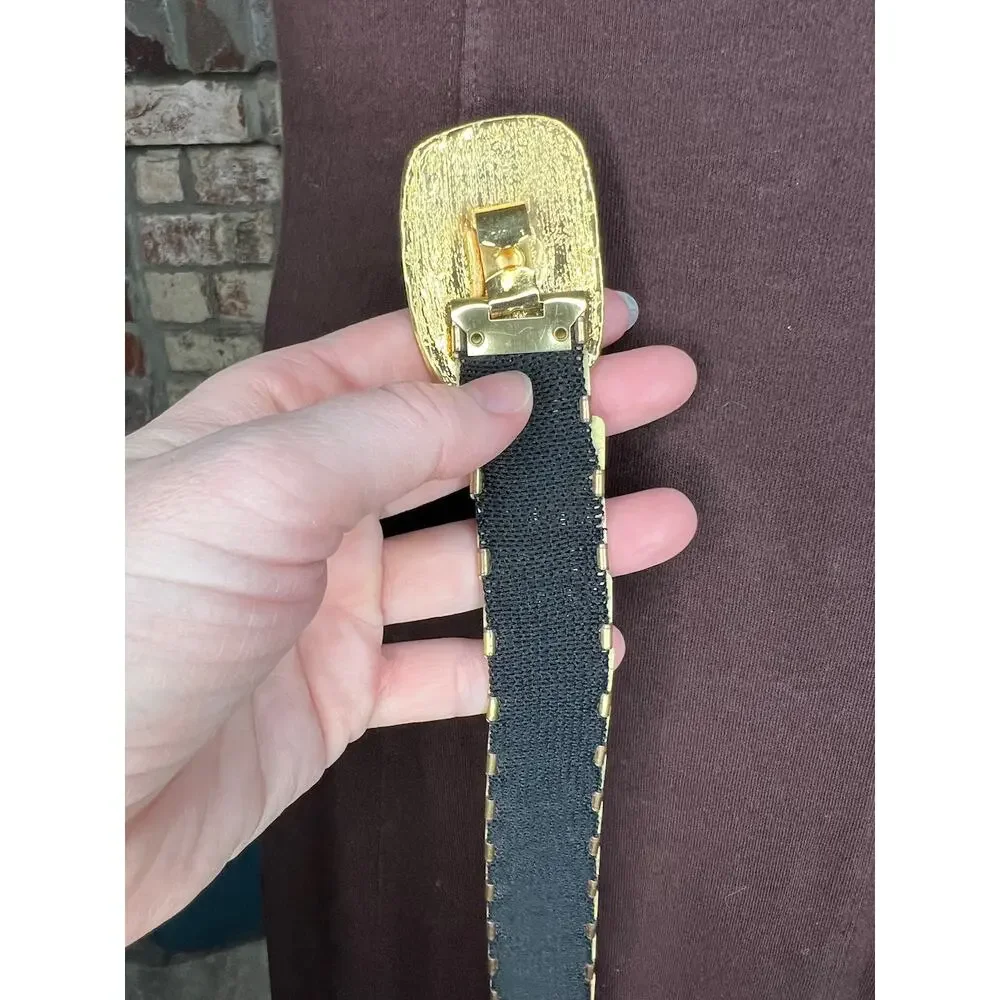 belt fish scale gold elastic